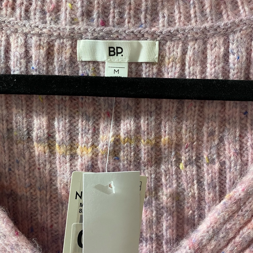 BP Pink Button-Up Ribbed Cardigan NWT - Picture 4 of 5